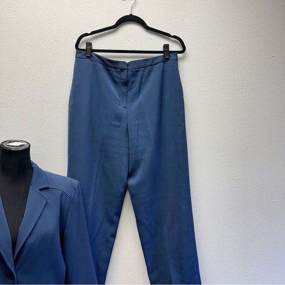 Larry Levine Aqua Blue Pant Suit 14 Orig Owner - Picture 3 of 12